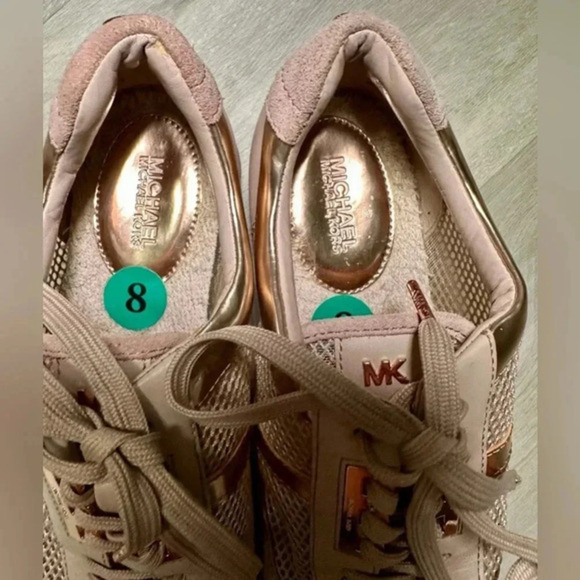 Michael Kors Maggie Trainer Pink‎ Blush Rose Gold Size 8 - Picture 3 of 9
